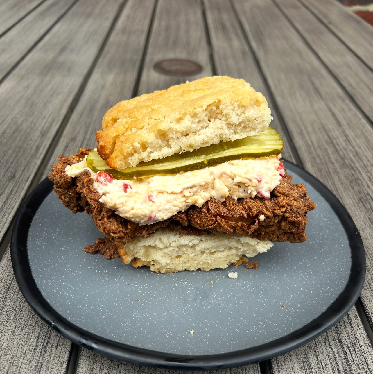 Pimento and Pickle Chicken Biscuit